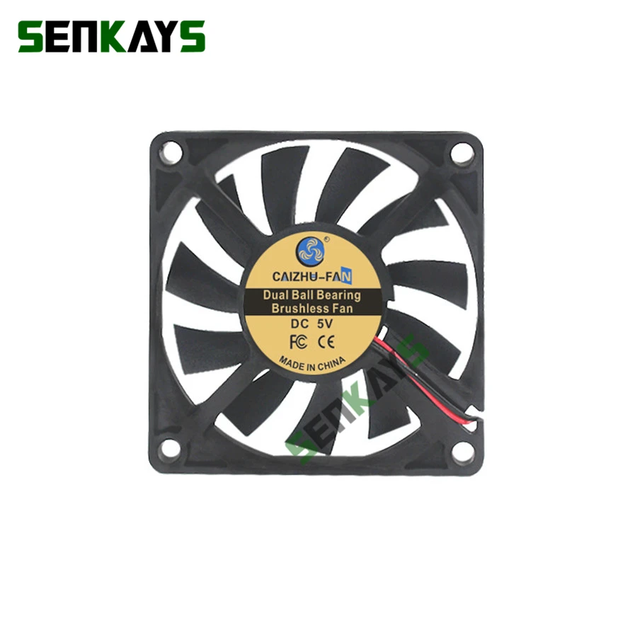 Duálne guľôčkové ložisko 7010 70 mm 70*70*10 mm DC 5V 12V 24V Ultra-tenký usb chladiaci ventilátor Comptuter CPU CPU COLING VENTIVER COLING FAN