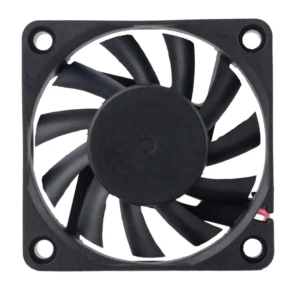 Duálne guľôčkové ložiská 6010 60 mm x 10 mm DC 12V/24 V Brushless Cooling Ventici pre počítačové puzdro CPU CPU COUNATER Ventilátor 2pin