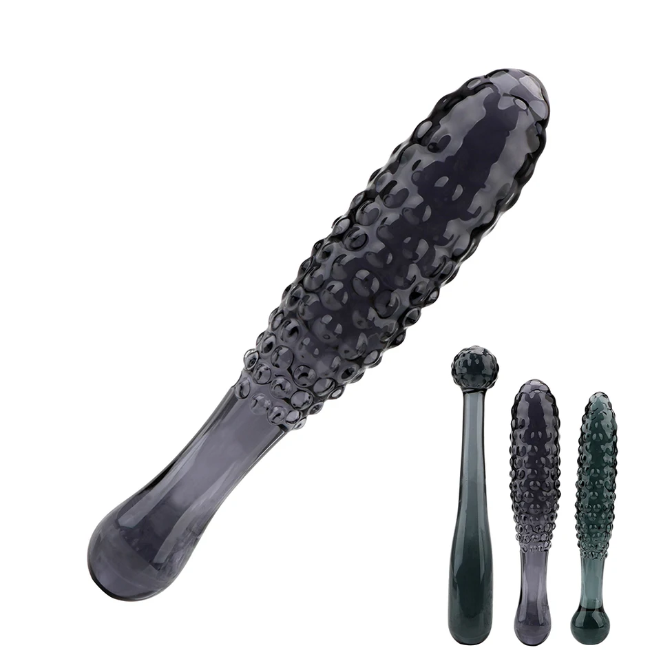 Duálne hlava dildo sexuálne hračky pre ženy análny expander masáž masáž erotický sklenený zadok plug