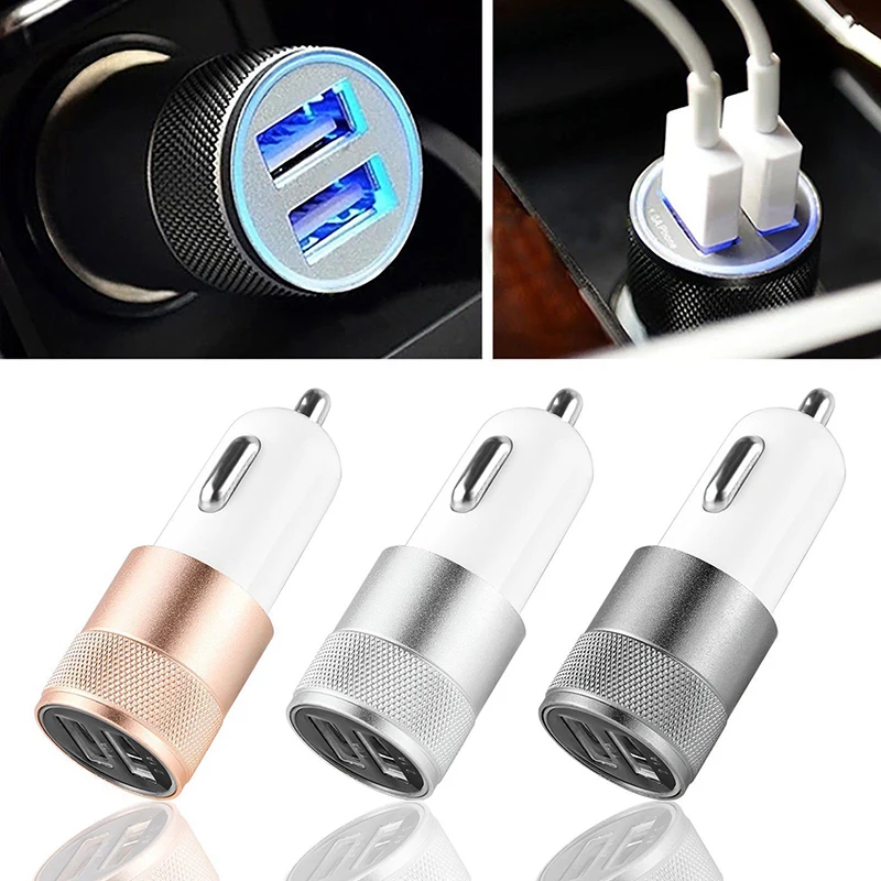 Duálne USB Car Fast Charger Cigaret Spater pre Xiaomi Huawei 5V 3.1A