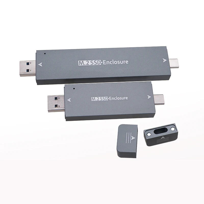 Duálny protokol SSD puzdro Externé USB3.1 Typ-A Typ-C M2 SATA NVME CONSTROSURE NGFF M.2 až USB 3.1 SSD Adapter Adapter Box RTL9210B