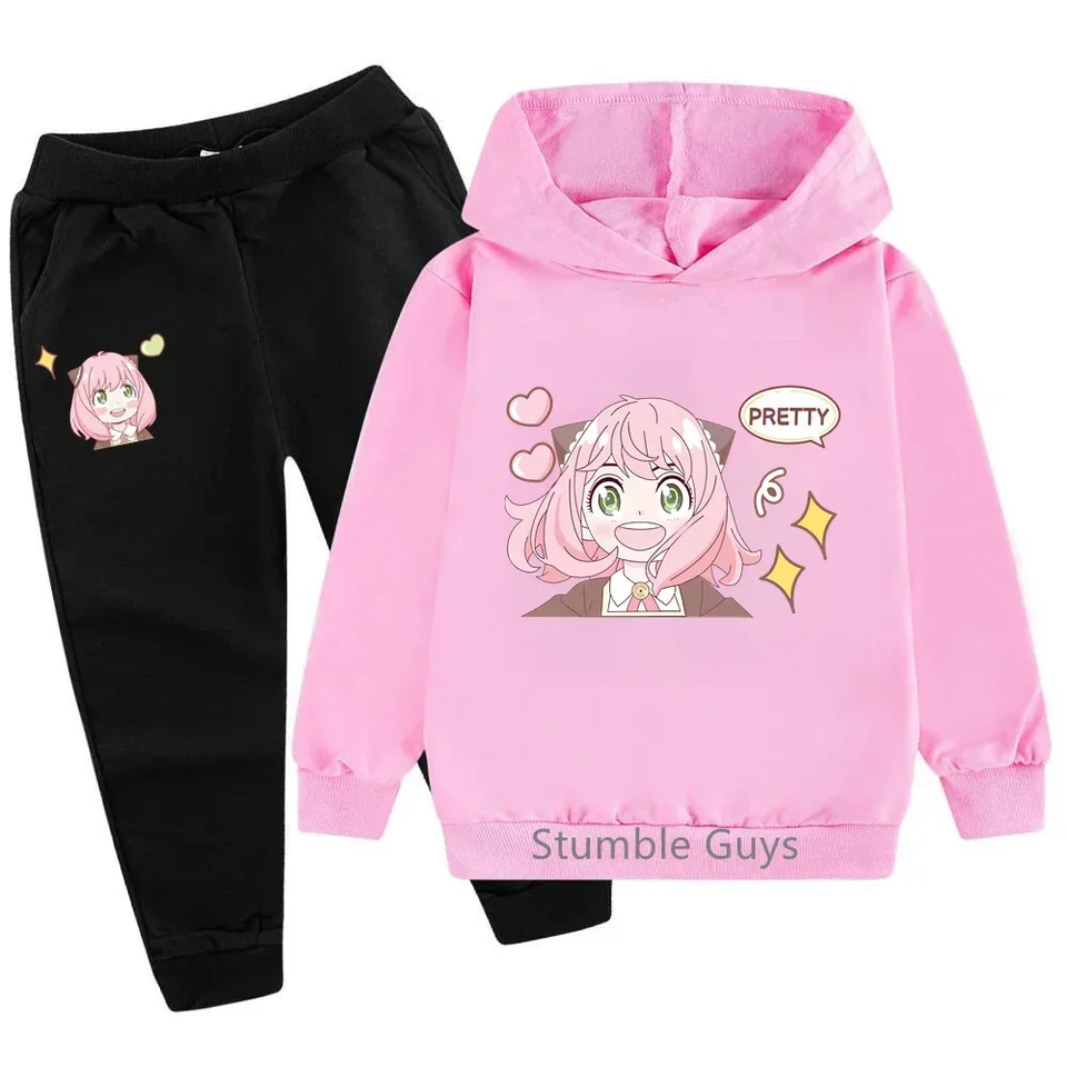 Dva meta anime Spy Play House Anya Hoodie Detská mikina mikina s roztomilým dievčenským oblečením