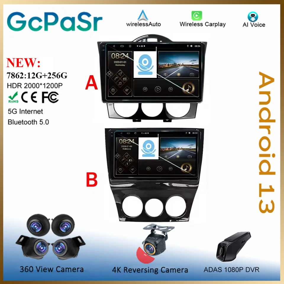 DVD Android 14 pre Mazda RX -8 RX 8 RX8 SE 2003 - 2018 2019 2020 2021