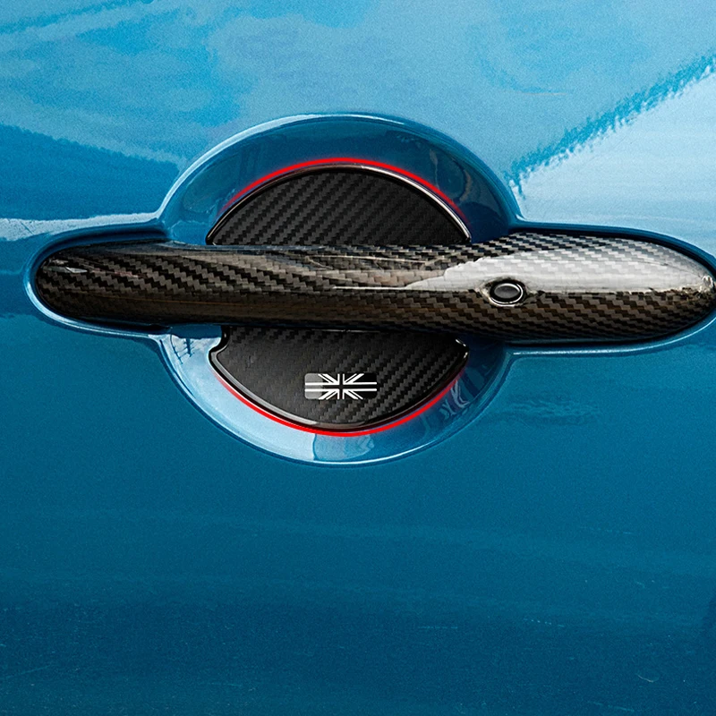 Dvere na dvere rukoväte poškriabaných ochrancov uhlíkových vlákien na rukoväte automobilu Misa pre Mini Cooper F54 F55 F56 F60 R50 R52 R53 R56 R57