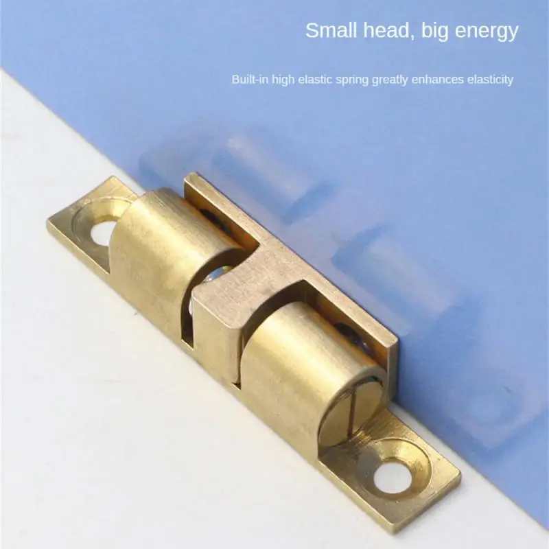 Dvere v skrinke Catch Solid Brass Nastaviteľná pružná guľa Latch nábytok na nábytok bližšie s bezplatnými skrutkami 40 mm/50 mm/60 mm/70 mm