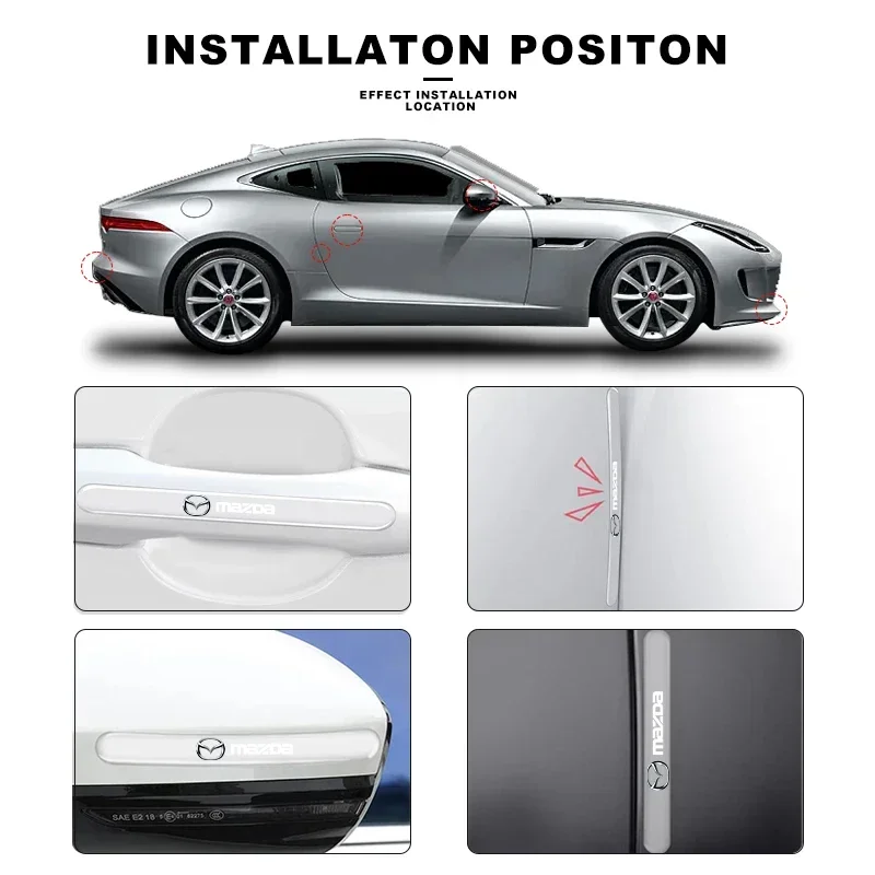 Dvere vozidla Transparentné pásové spätné zrkadlo Proti-Collision Protection Strip pre Mazda 3 6 CX5 MX5 RX8 AXELA DEMIO ATENZA MS GH BK BK
