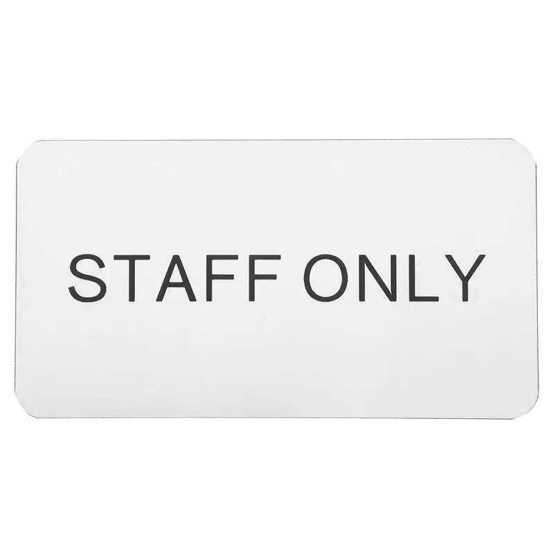 Dvere znamenia personál iba tanier nástenná montáž dverí a stena značky reštaurácie Only Only Dvere Sign