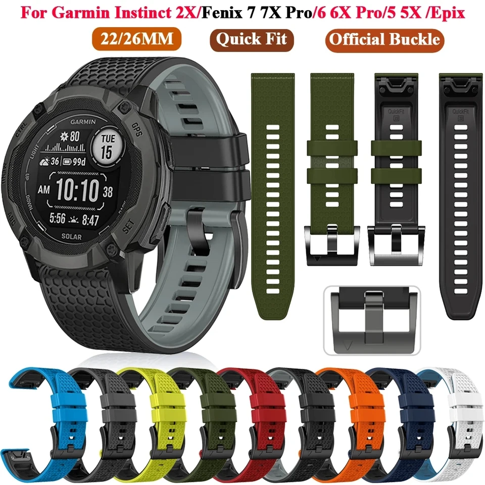 Dvojfarebný remienok na rýchle uvoľnenie Sports Silikone pre Garmin Forerunner 965 955 S62 S70 945 935 Náramok s hodinkami 26mm 26mm