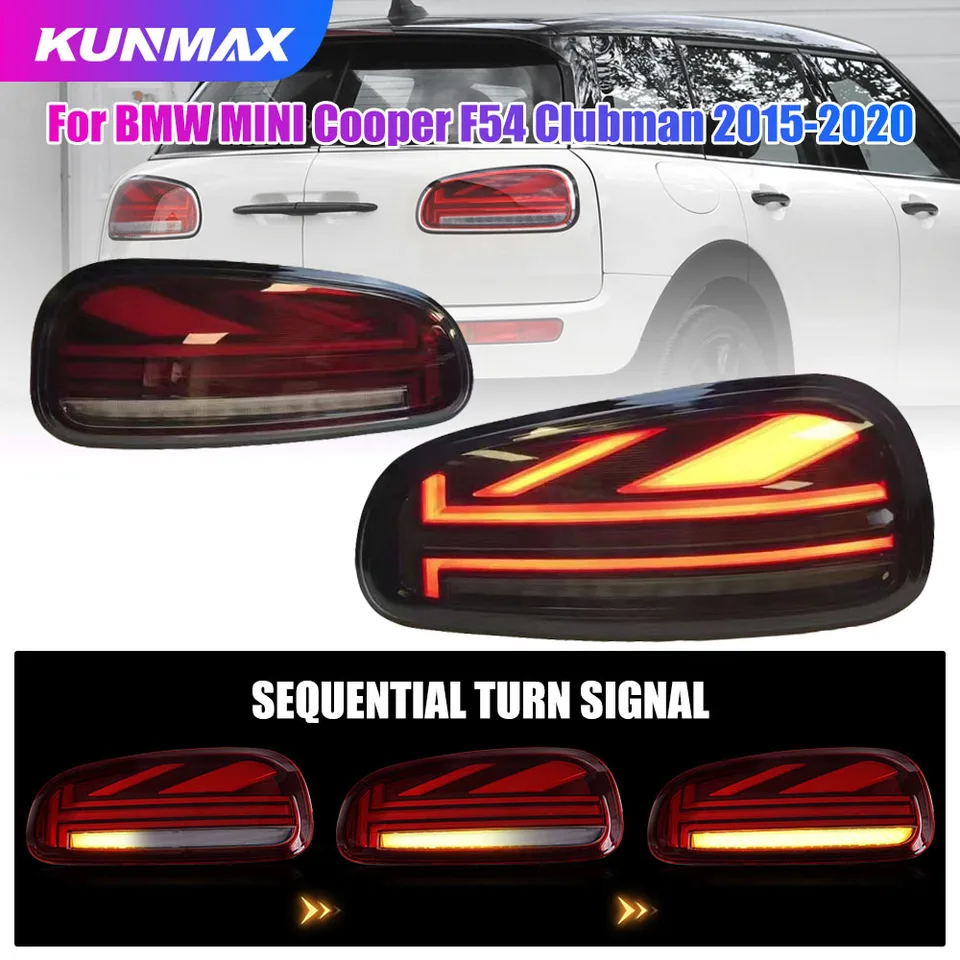 Dvojica zadného svetla auta pre BMW Mini Cooper F54 Clubman 2015-2020 BRZDE Zadné svetlo Dynamické autá LED svetlá zadné svetlá