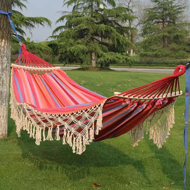 Dvojitá hojdacia sieť Veľký brazílsky makrame Čechia Tassel Hammock Hammock Swing Net Stoličky von/Vnútorné visiace hojdačky maximálne 200 kg