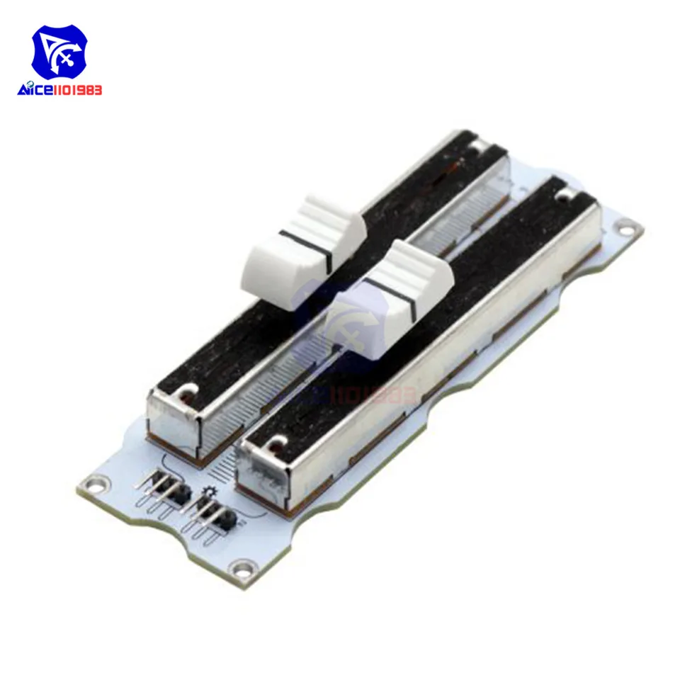 Dvojitá kĺzavý potenciometer 10k Lineárny posuvný odporový modul analógového snímača pre elektronický stavebný blok Arduino Mixer