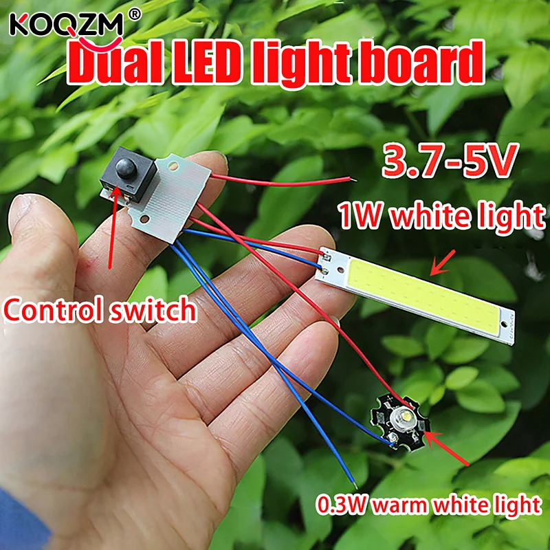 Dvojitá LED svetelná doska s riadiacim spínačom DC 3,7-5V Nočné osvetlenie Sledovacia lampa DIY Príslušenstvo