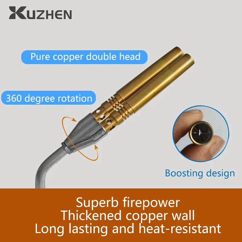 Dvojitá zváracia zváracia baterka Plameň plynový pochodeň Zapaľovač bután Bután Outdoor Camping BBQ Ignition FlameTrower Grill Tool