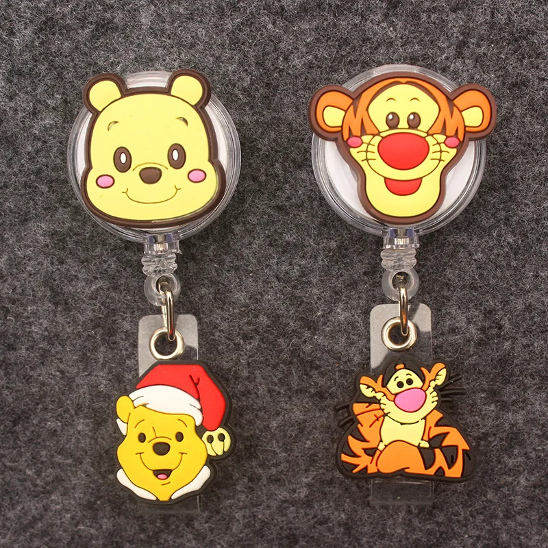 Dvojitý malý medveď Tigger Badge Revice Nurs Pracovníci Enfermera ID Holder Girl Girl Chlapec stiahnuteľný menom držiteľ karty Príslušenstvo