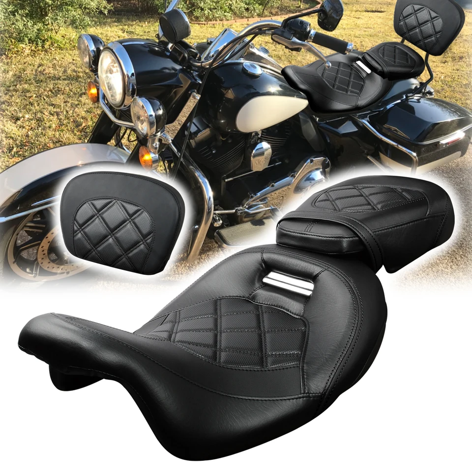 Dvojročné sedadlo pre cestujúcich vodičov s operadlom pre cestujúcich pre Harley Touring CVO Street Glide Road King Special Classic 2009-Later