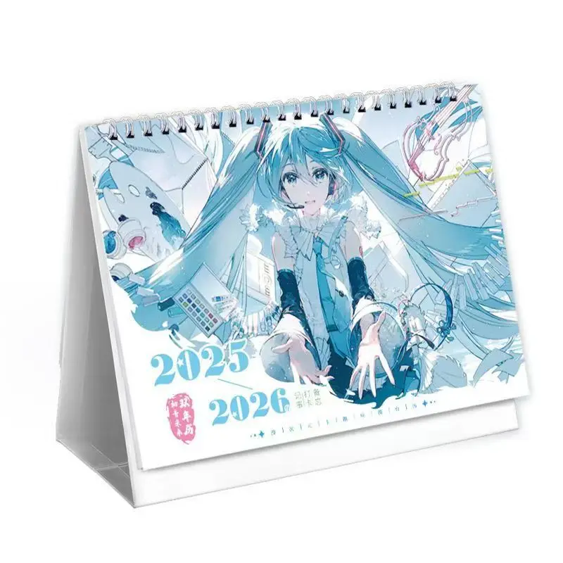 Dvojročný kalendár Hatsune Miku 2025-2026 s novými postavami a mesačným plánovačom