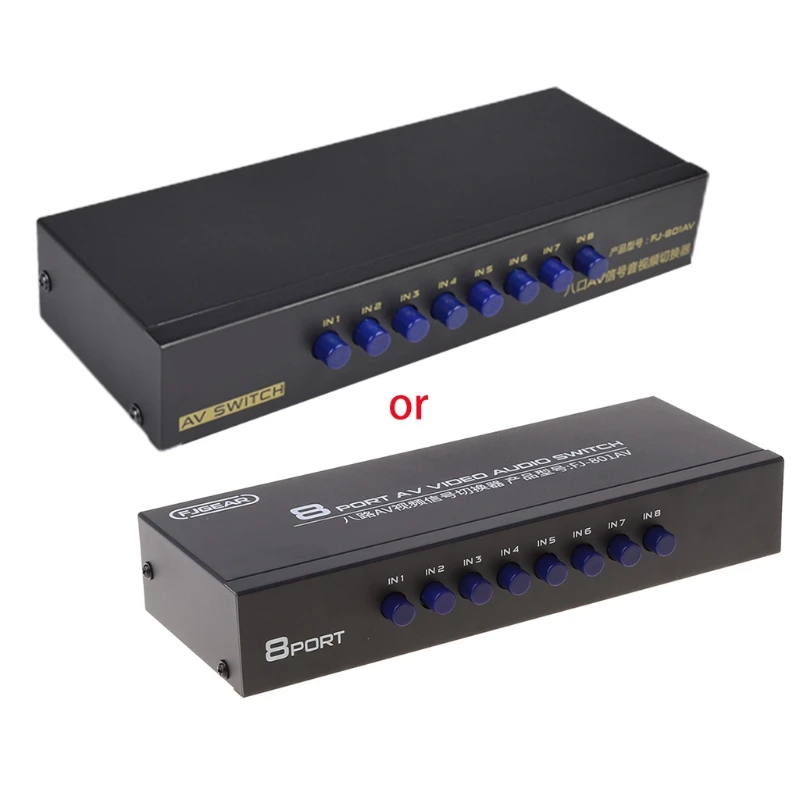 DX11 8-Way AV Switch RCA Switcher 8