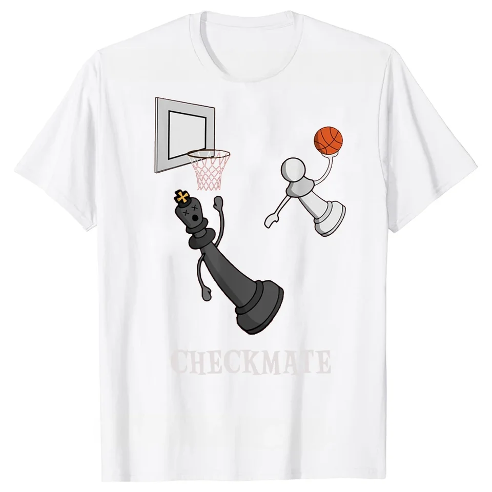 Dy s krátkym rukávom Zábavný chees Chess Basketball Game Board King T tričká Grafické darčeky k narodeninám letné tričko letné tričko