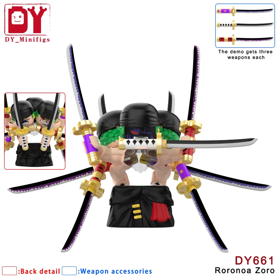 Dy659dy661gol d Roger japonská anime séria karikatúrnych blokov Mini figures hlavy detské hračky Luffy Zoro