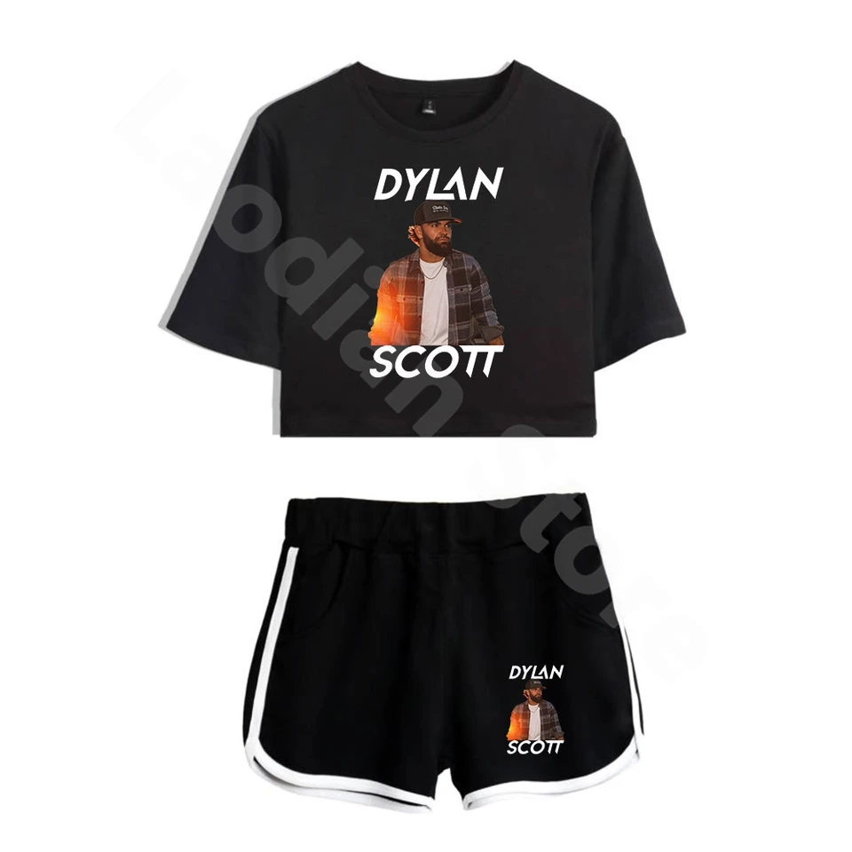 Dylan Scott Tour 2024 Trucksuit Two -Piece Sets Fashion Dámske tričká Shorts Unikátne príležitostné súpravy s krátkym rukávom Vintage 2 -kusový oblek
