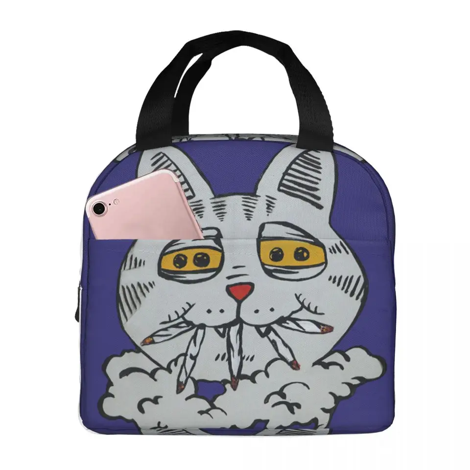 Dym Storage Bag T-deväť životov Fritz Cat High School Ice Bald School Lunch Box Bag Neprest Izolovaný