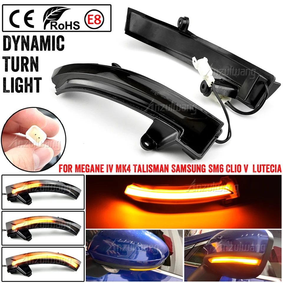 Dynamic Blinker LED pre Renault Megane 4 IV Talisman Clio 5 V Turn Signal Light Side Indikátor Lamp