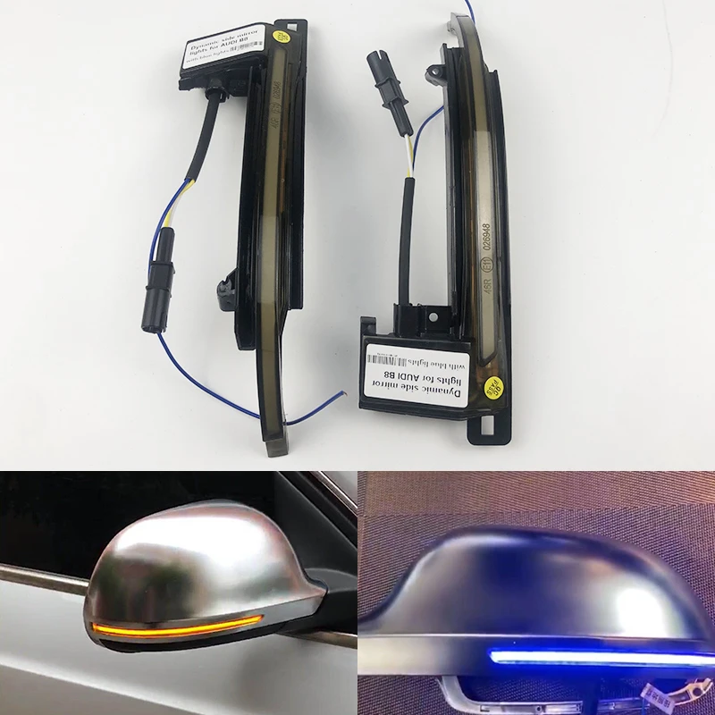 Dynamické indikátorové indikátorové svetlo SILDICE SILDION SILDION pre Audi A3 8P A4 A5 B8 Q3 A6 C6 4F S6 S5 S5 S6 A8 D3 8K S8