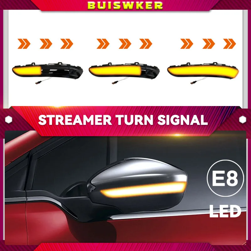 Dynamické LED bočné zrkadlo Blinker Svetlá otáčanie signálnych žiaroviek 2ks pre Peugeot 2008 208 Flowing Light 2012-2019