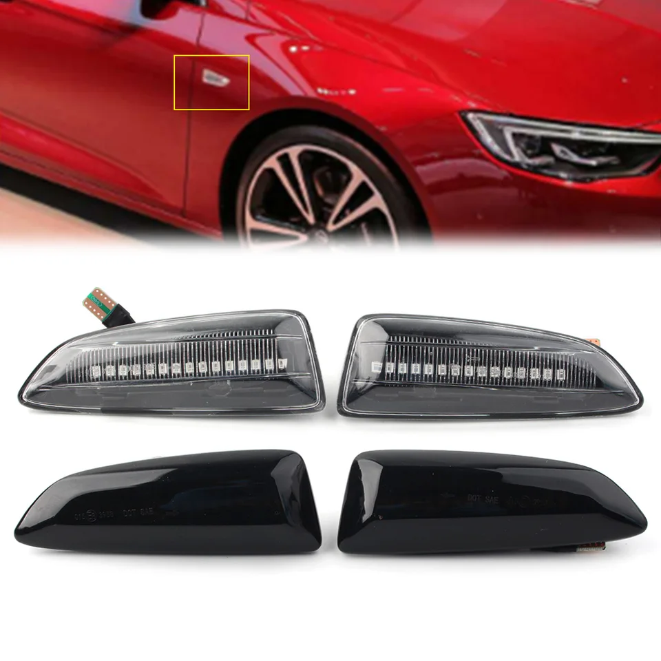 Dynamické LED diódy LED SIGNER SIGNAL SILDION pre Opel Astra JK Crossland X Insignia B Zafira C 2017-2019 pre Buick Regal 18-19
