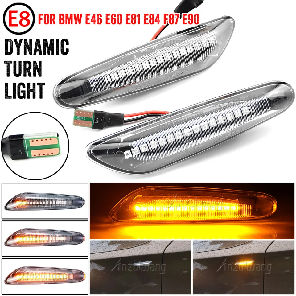 Dynamické signálne svetlo LED diódy LED pre BMW E60 E61 E90 E91 E92 E93 E81 E82 E87 E88 E46 X3 E83 X1 E84