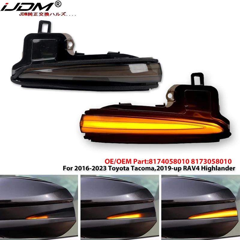 Dynamické Signálne svetlo Signal Signal Signal pre Toyota Alphard Vellfire AH30 Tacoma 16-21 RAV4 2019 -22 Highlander 2020