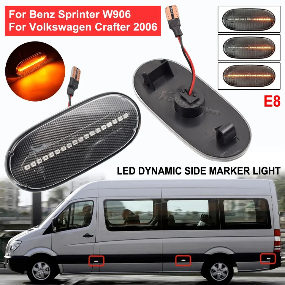 Dynamické svetlo svetla SILD SILGLE SILT SILT pre Mercedes-Benz Sprinter W906 2006-2018 Crafter 2006-2016 A0038202956