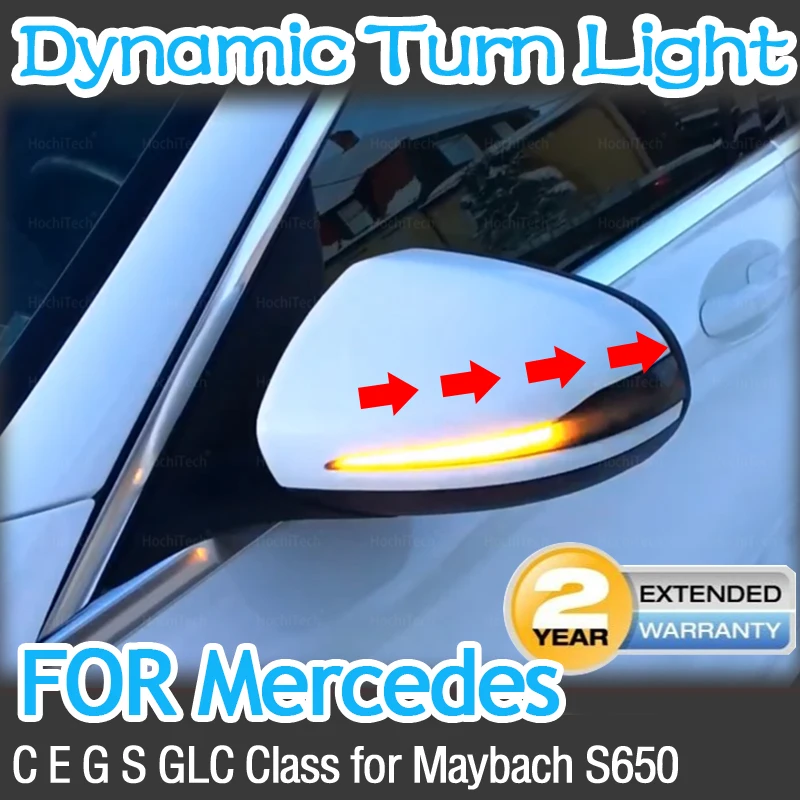 Dynamický zákrutový signál Blinker Sekvenciálne bočné zrkadlo Svetlo pre Mercedes Benz CES GLC W205 X253 W213 W222 V triede V W447