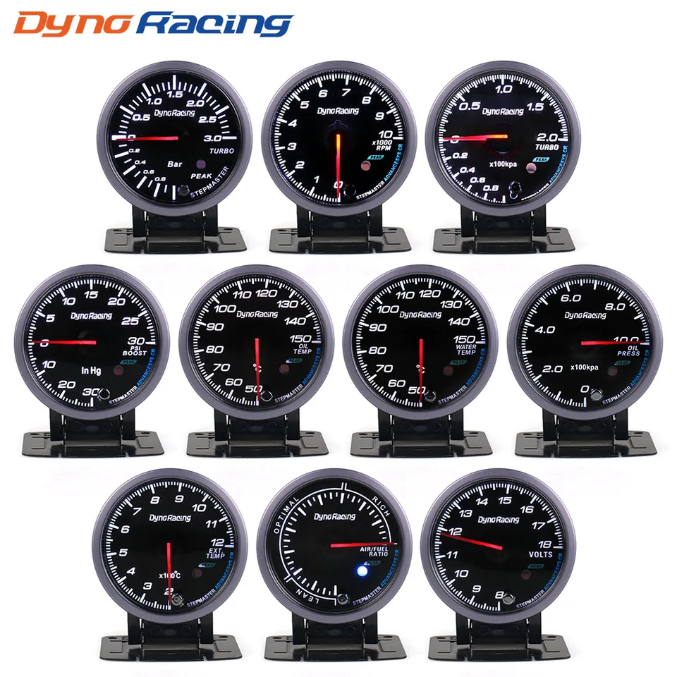 Dynoracing 2,5 '' 60 mm biele /jantárové svetlá Olej TLAKOVÉHO TLASTNÉHO TEPLIVODNÉHO OLEJOVÉHO OLEJ VÝPREDA Turbo Zosilňovač výfukového plynu Temp