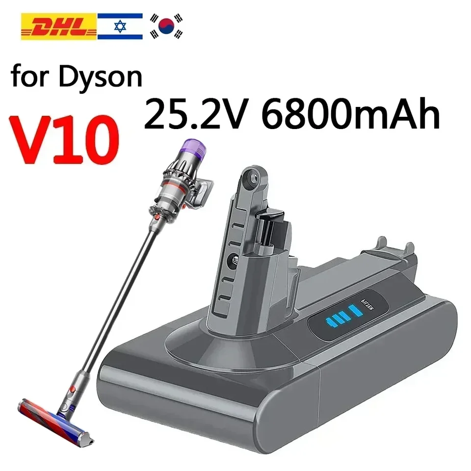 Dyson Battery SV12 6800MAH 100WH Výmena batérie pre batériu Dyson V10 V10 Absolútne nadýchané cyklón SV12