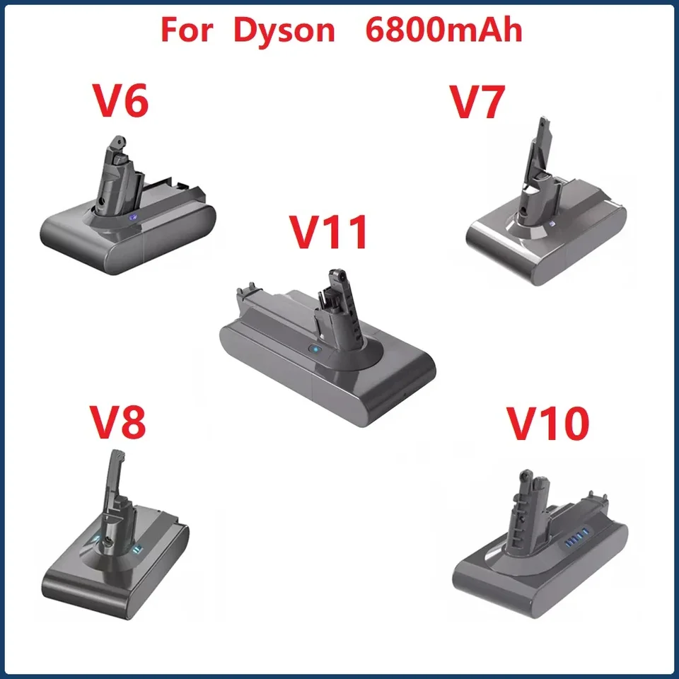Dyson V8 V7 vysávač batérie SV10 6800MAH 21,6 V plné/nadýchané/chemické čistenie zvierat a výmena li-iónovej batérie 6,8 mAh