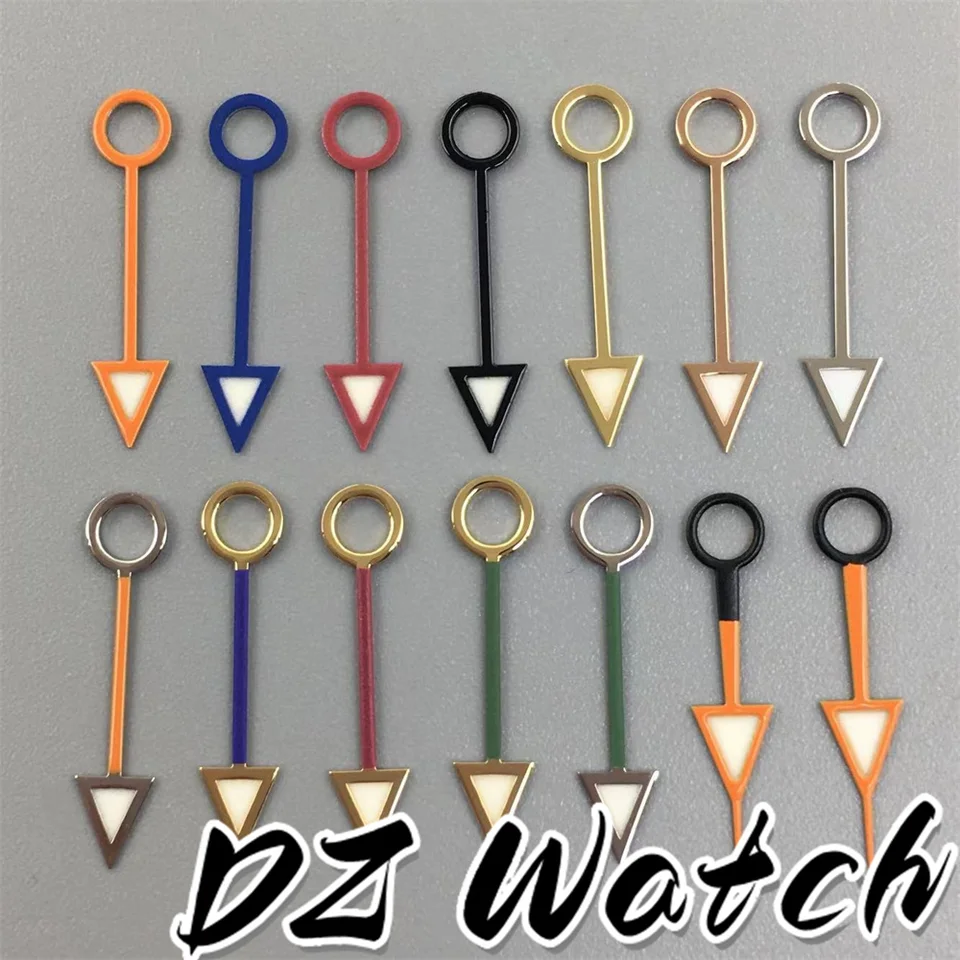 DZ 13 mm gmt hodinky ruky strieborná modrá zelená červená oranžová fialová zlato GMT ihly modré svetelné osvetlenie NH34 GMT Automatický pohyb