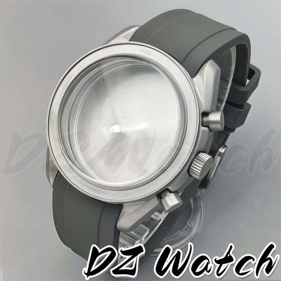 DZ Nový 40 mm VK63 Titanium Pase Puzdro Blue Green Black Silver vložka s potiahnutým sklom pre pohyb kremenného chronografu VK63
