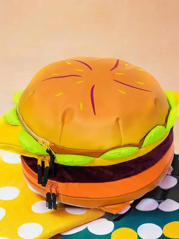 Dámska letná módna novinka Hamburger Design Cool batohy, veľký objem batohu s nastaviteľnými školskými školskými taškami