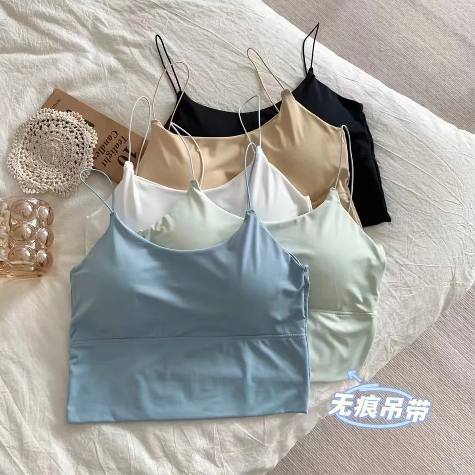 Dámska sexy trubica top Top Camisole mäkké priedušné spodné prádlo dievčatá Cami Wimate Casual Tank Vesta bez rukávov plodiny Tops podprsenky móda nové