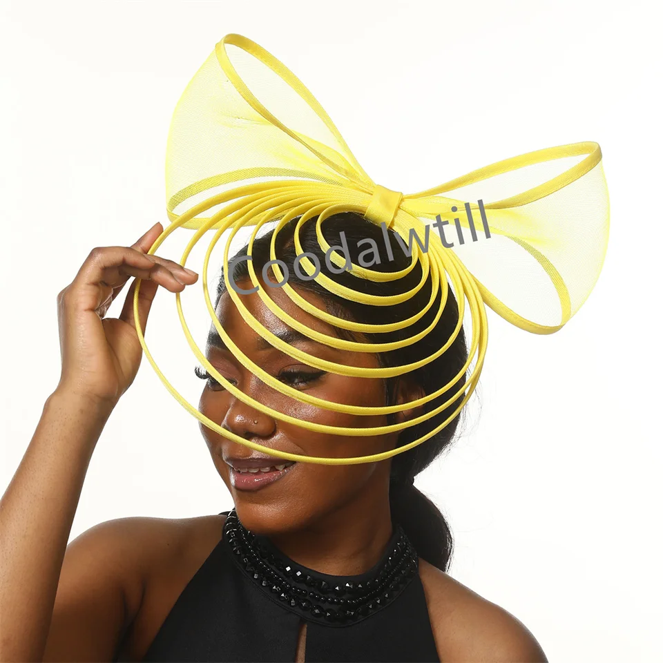 Dámska strana kostola Church Mariage Bow Fascinator Svadobný klobúk femme derby fascinátory klobúky Haiir Clip Ladies Party Millinery