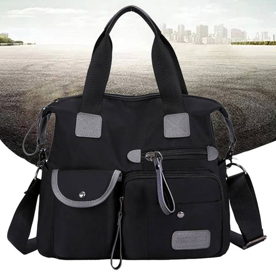 Dámska veľká kapacita Crossbody Bag s viacerými vreckami Lady Cestovná taška s viacerými funkciami neformálny taška na rameno