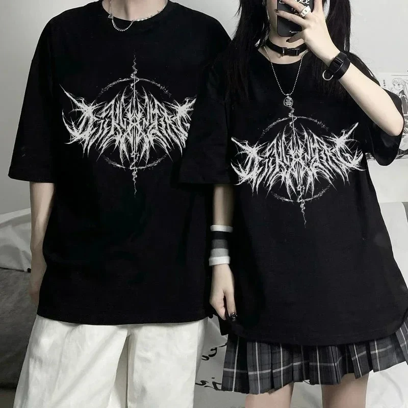 Dámske 90. roky retro tričká Hip Hop Streetwear Kawaii módne príležitostné topy Tops Lightning Print Tričká y2k gothic punk