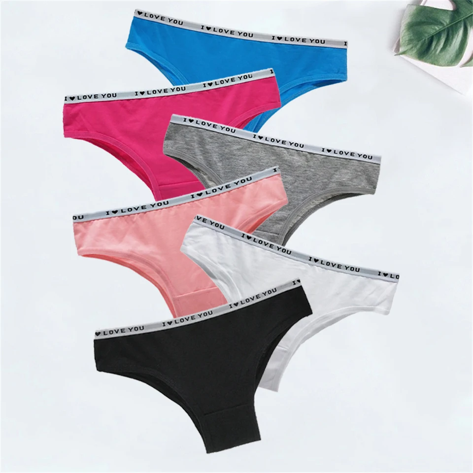 Dámske bavlnené nohavičky dievčenské briefingy Sports Cotton Lady Bikini Underwear 5 PCS/LOT