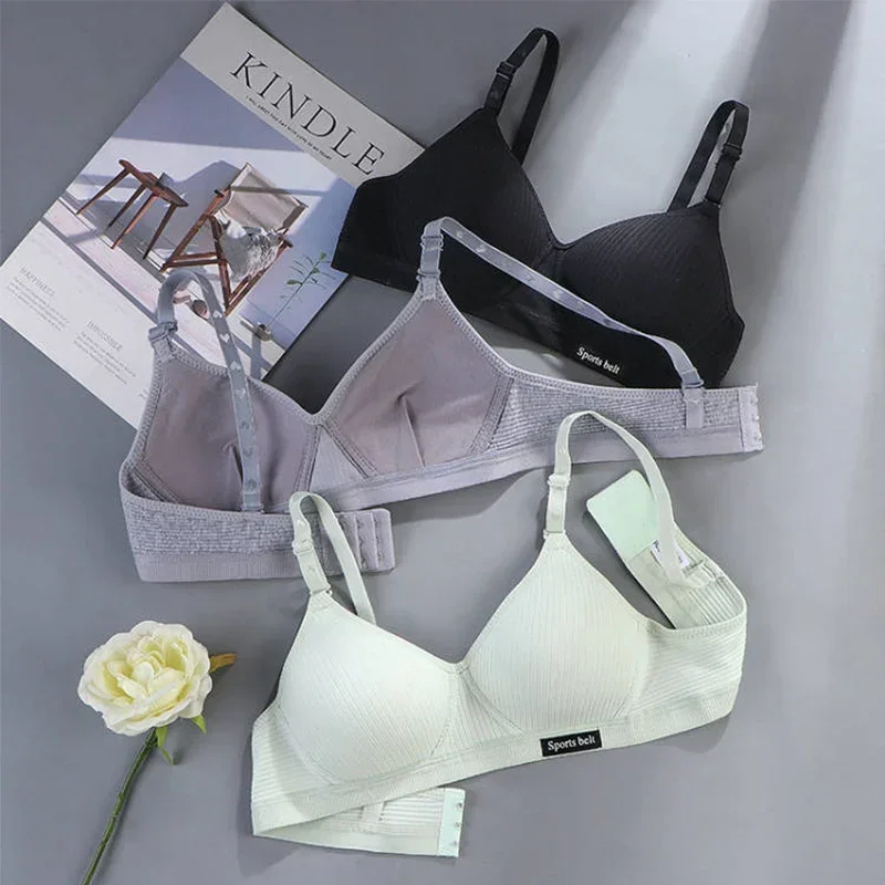 Dámske bavlnené spodné prádlo AB Cup podprsenka bezdrôtové zhromaždenie Comfort v Brassiere Push Up spodná bielizeň Bralette Girls Seamleass Sports Bras