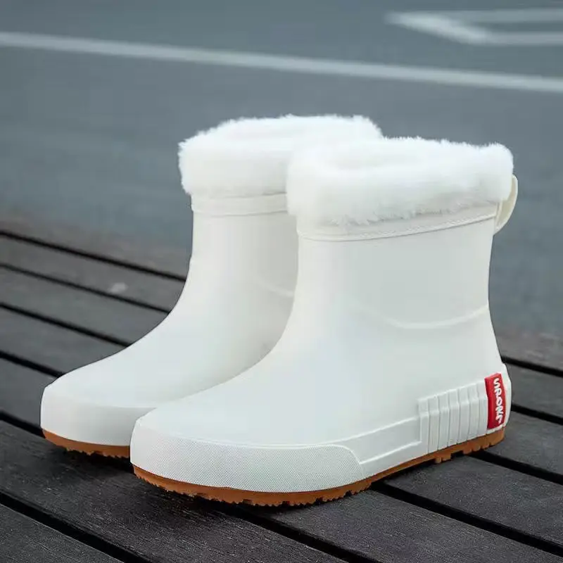 Dámske dažďové topánky Slip-On Vysoko kvalitné vodné topánky Vodotesné topánky Dámske gumové dažďové dosky záhradné galoshes nekĺzanie topánok2024
