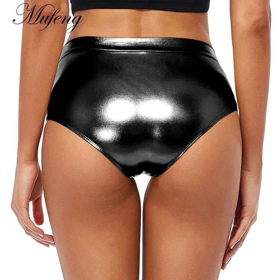 Dámske klubové oblečenie pólov DanceHotpants Metallic Booty Gymnastics Shorts Shiny nohavičky Horúce nohavice hudobné festival Rave Party Botty Botty
