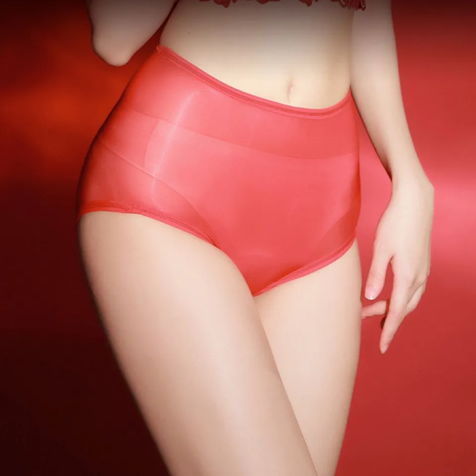 Dámske lesklé nohavičky oleja pre dámske spodné prádlo na jeseň pre jar úplne novú miernu elasticitu nylonová tkanina Sexy štýl