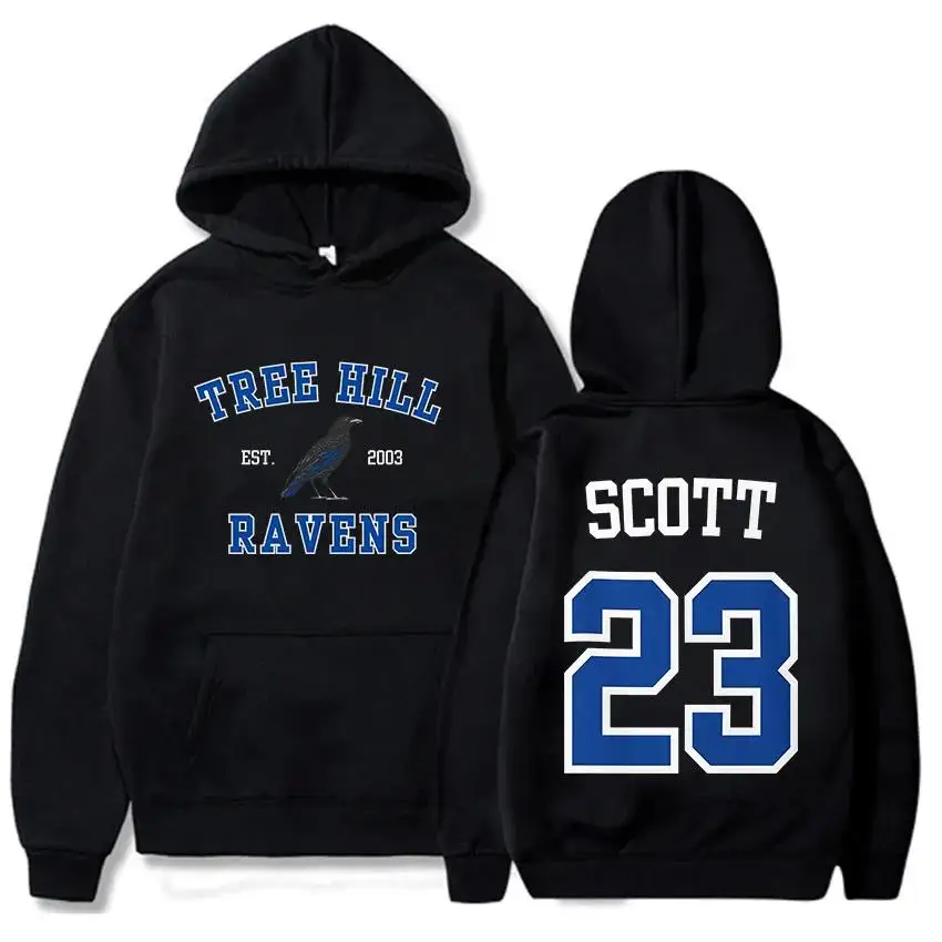 Dámske mikiny strom strom Ravens Scott23 Grafické mikiny s vreckom Keith Scott Body Shop Pullovers Sudaderas Para Mujer Muž