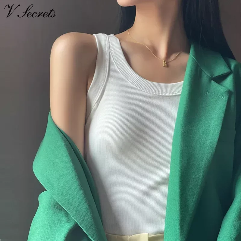 Dámske módne tank plodiny sexy bezšvové bavlnené camisole spodná bielizeň braleta bezdrôtové bez rukávov bez rukávov spodná bielizeň